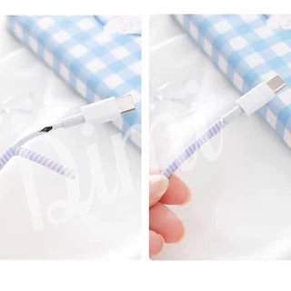 🔥พร้อมส่ง🔥สายเกรียว เรืองเเสง สายถนอมสายชาร์จ เเละ หูฟัง หลายสี 1.4