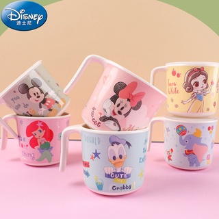 แก้วน้ำเด็กมีหูจับ 3” ลายการ์ตูนลิขสิทธิ์ Disney (เมลามีน 100%)  แก้วน้ำ   Elsa/Mickey/Minnie/Mermaid