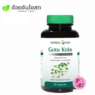 Herbal One Gotu Kola อ้วยอัน ใบบัวบกสกัด เฮอร์บัล วัน 60 แคปซูล (อ้วยอันโอสถ)