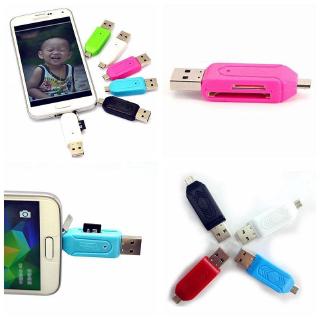 USB 2.0 Micro OTG อะแดปเตอร์ SD T-Flash Memory Card Reader สำหรับโทรศัพท์ PC 2 in 1