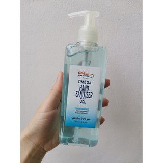 เจลล้างมือ Omega Hand Sanitizer Gel  ขนาด 250 ML หอมกลิ่นแอปเปิลอ่อนๆ มีเลขที่ใบรับจดแจ้งชัดเจน