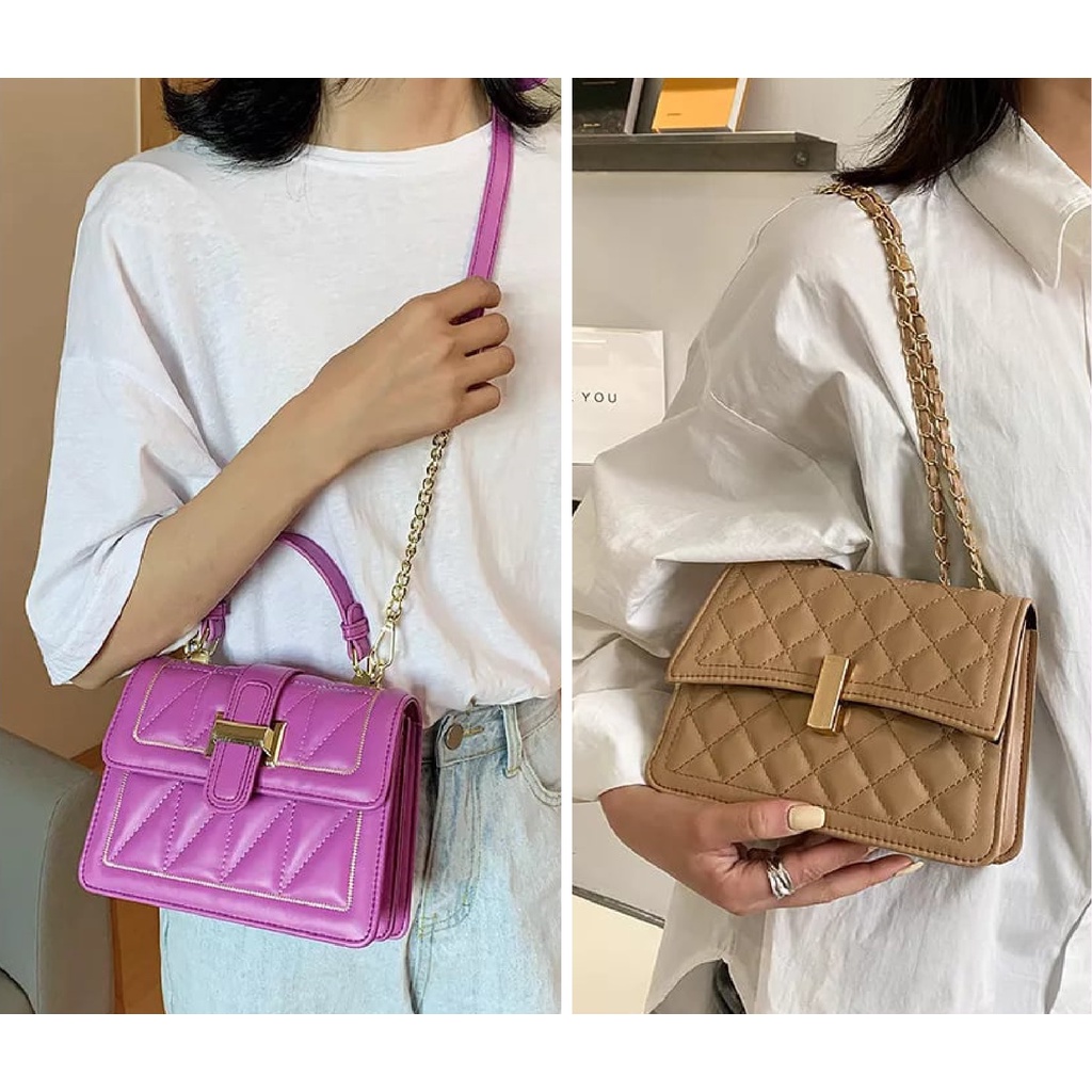Aldawaar Beg Tangan Wanita Beg Bahu Silang (Travel Office Dinner Sling Shoulder Tote Bag กระเป๋าถือผ
