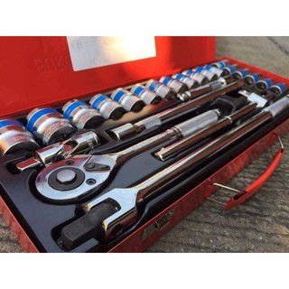 EURO KING TOOLS ชุดเครื่องมือชุดบล็อก 24 ชิ้น ขนาด 1/2 (4หุน)