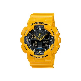 Casio G-Shock สายเรซิ่น รุ่น GA-100A-9ADR - สีเหลือง