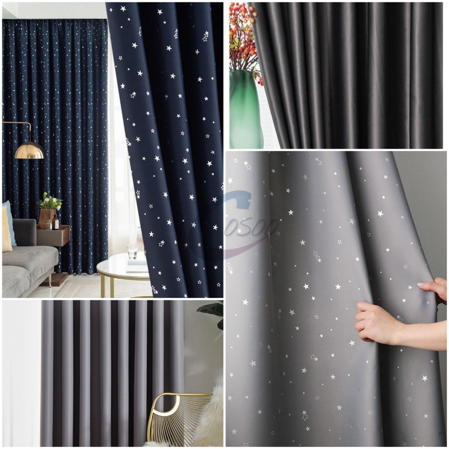 แนะนำ ผ้าม่าน ผ้าม่านกั้นห้อง ผ้าม่านประตู หน้าต่าง กันUV ทึบแสงดี (พร้อมส่งทันที ไม่ต้องรอ) แบบสำเร็จรูปห่วงตาไก่สีเงิน ราคาพิเศษ มีเก็บเงินปลายทาง