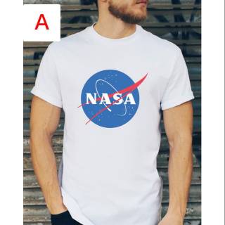 เสื้อยืด KATUN PUTIH PRIA Mens Distribution Shirts / Combed  Shirts 30s / NASA Shirts Simple big logo s NASA solid