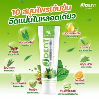 JULA'S HERB JDent 3in1 Herbal White Toothpaste 70g จุฬาเฮิร์บ เจเด้นท์ 3 อิน 1 เฮอร์เบิล ไวท์ ทูธเพสท์