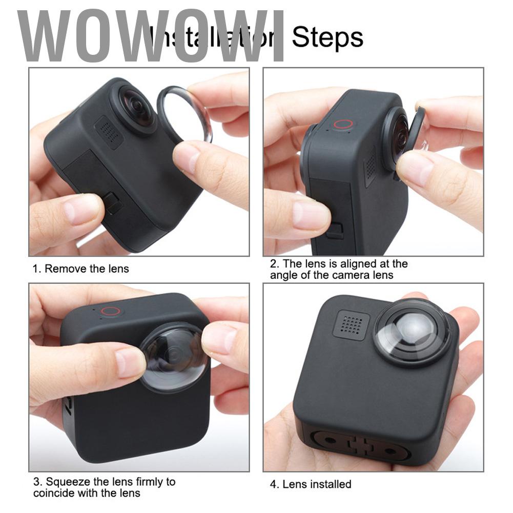 Wowowi แผ่นป้องกันเลนส์กล้อง 2 ชิ้นใน Gopro Max รูปที่ 8