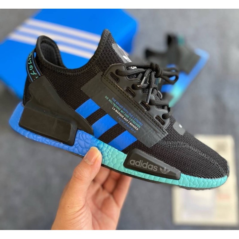 adidas nmd black blue