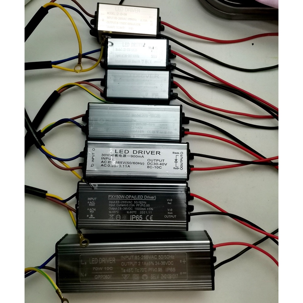 ไดรเวอร์ LED กันน้ํา 10W 20W 30W 50W 70W กระแสคงที่ สําหรับไฟถนน LED ไฟสปอตไลท์ เปลี่ยน DIY