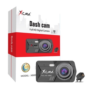 XCAM X800PROกล้องติดรถยนต์ FHD1080P Dual Camera หน้าจอทัชสกรีน 4.0 นิ้ว มี Wifi ดูผ่านมือถือได้