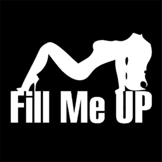 สติกเกอร์ติดรถยนต์ ลายตัวอักษร FILL ME UP [YU]