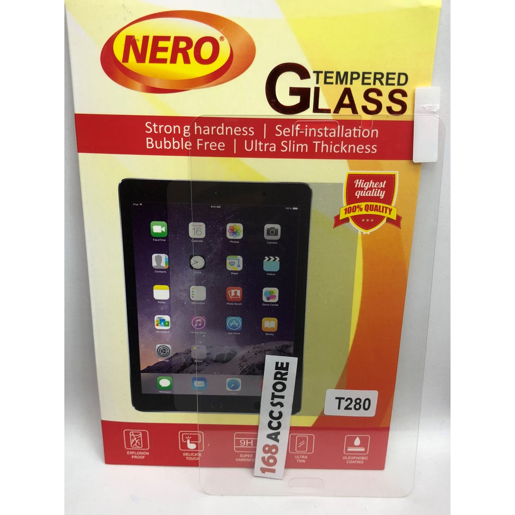 TEMPERED GLASS / ANTI-SCRATCH GLASS SAMSUNG TAB A6 / TAB A 7INC 2016 / T280 / T285 NERO