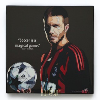 David Beckham #4 เดวิด เบคแฮม รูปภาพ​ติด​ผนัง​ pop art นักฟุตบอล​ กรอบรูป​​ ของขวัญ​​ แต่งบ้าน โปสเตอร์