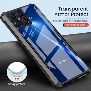 Transparent Acrylic Heavy Duty Back Cover Clear Shockproof Protect Case For huawei honor X7 x8