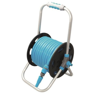 ✨นาทีทอง✨ FONTE โรลพร้อมสายพีวีซีใยแก้ว ขนาด 1/2 นิ้ว x 20 เมตร. สีฟ้า Watering Systems &amp; Garden Hoses