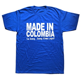 [COD]เสื้อยืดแขนสั้น ผ้าฝ้าย พิมพ์ลายกราฟฟิค Made In Colombia A Long Time Ago สไตล์สตรีท สําหรับผู้ชายS-5XL