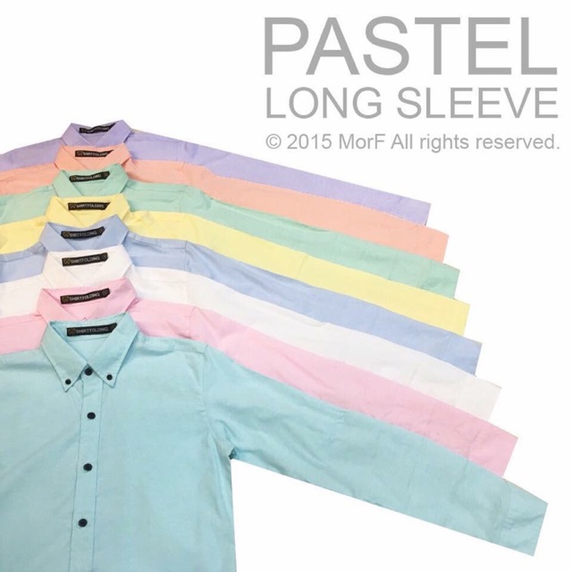 Oxford Pastel Shirt เสื้อเชิ้ต แขนยาว  สีพาสเทล #1