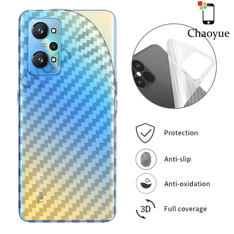 สติกเกอร์คาร์บอนไฟเบอร์ฟิล์มนุ่มสําหรับRealme GT Neo 3T 2 Neo2 X7 Q3 Pro V15 Narzo 50i 50A Prime 4G 