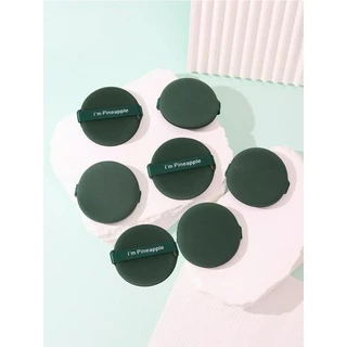 พัฟเบาะลม 7 ชิ้นพร้อมเคสเก็บของ, ฟองน้ําแต่งหน้าแบบใช้ซ้ําได้, ใช้เปียกและแห้ง, สําหรับของเหลว