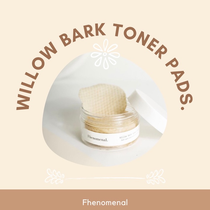 Willow bark toner pads