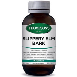 แบรนด์ Thompsons สูตร Slippery Elm Bark (เม็ดเคี้ยว)