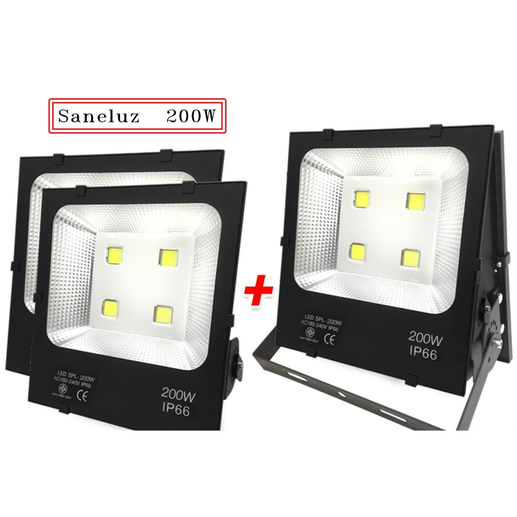 111สปอร์ตไลท์ แอลอีดี 200วัตต์ แสงสีขาว Daylight 6500K Saneluz  [ 1 โคม ] spotlight LED 200W  /แสงสี