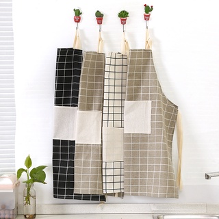 Cotton Linen Cooking Apron Oil-proof Waterproof