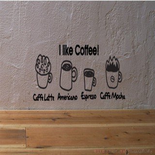 วอลล์สติ๊กเกอร์ LSF-039 I Like Coffee ฉับชอบกาแฟ