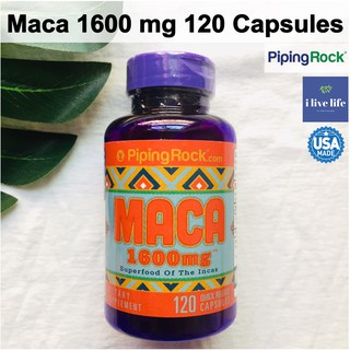 หัวมาคาสกัด Maca 1600 mg 120 Capsules - Piping Rock