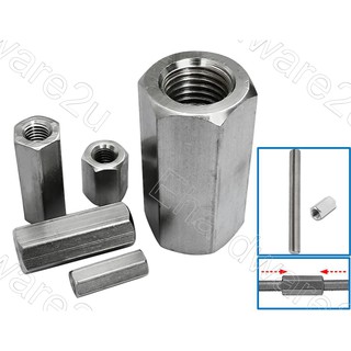 น็อตสเตนเลส 304 หกเหลี่ยม M4-M12 (CN-SS)