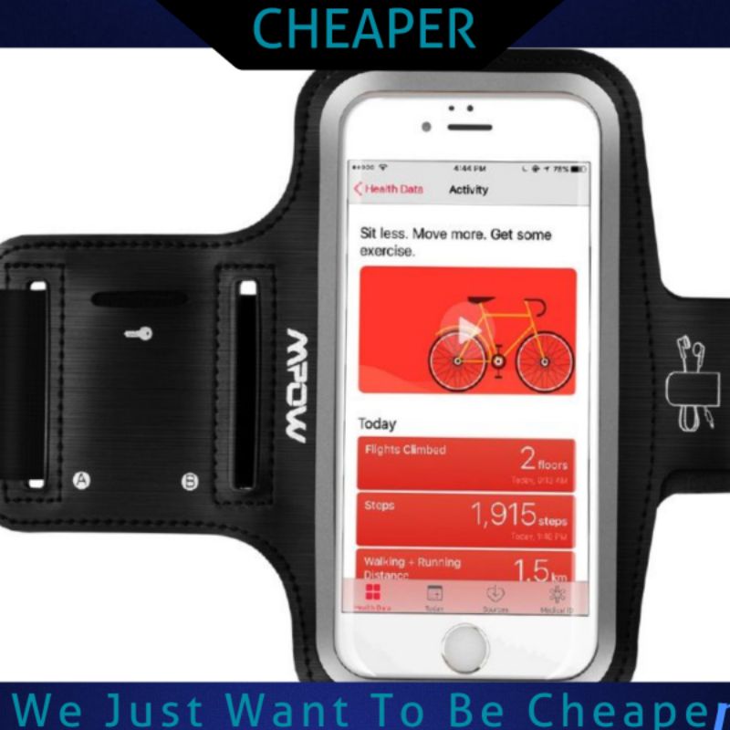 PA069 Running Sport Armband Armband Arm Band Case พร้อมหูฟัง Dan Key Pemegaang Untuk iPhone 7/6s/6 x