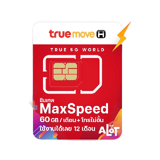 Sim True Max60 เลือกเบอร์ได้ ชุด 3 ซิมเทพ Max speed 60GB ต่อเดือน ซิมรายปี ซิมทรู โทรฟรีไม่อั้น ทุกเครือข่าย # A lot