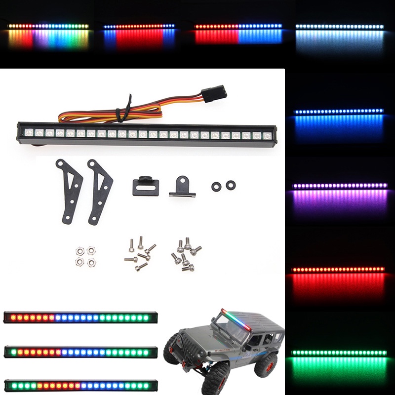 อะไหล่อัพเกรดรถบังคับ หลอดไฟ LED 20 โหมด สําหรับรถไต่หินบังคับ 1/10 Traxxas TRX4 Axial SCX10 90046 D90 TF2