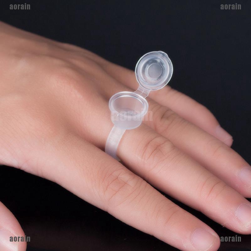AG 50pcs Pigment Tattoo Ink Cup Ring Holder Permanent Microblading