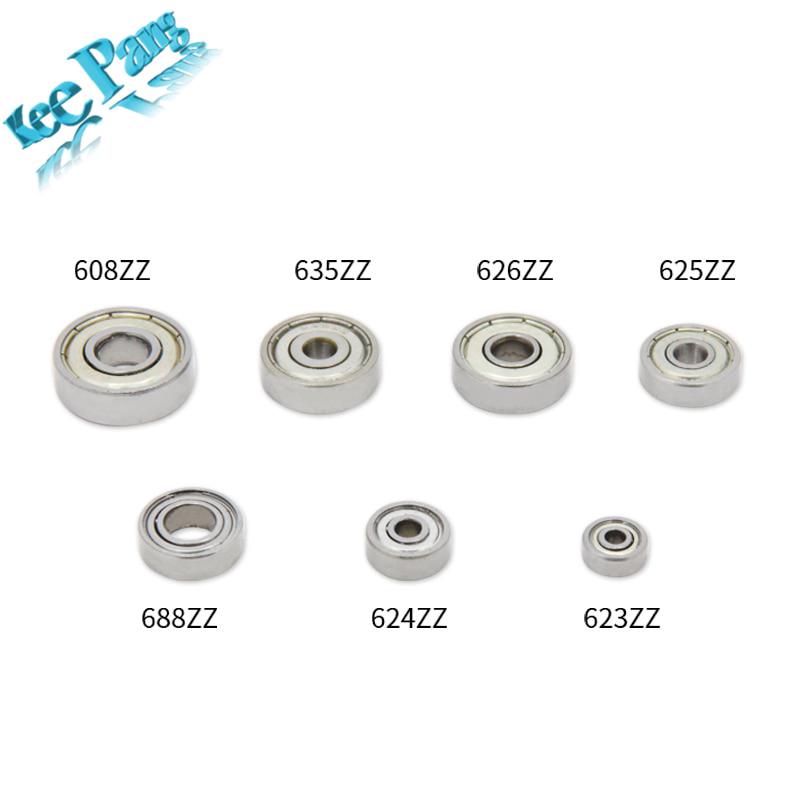 10PCS ABEC-7 Flange Ball Bearing 608zz 623zz 624zz 625zz 635zz 626zz 688zz 3D Printers Parts Deep Groove Flanged Pulley