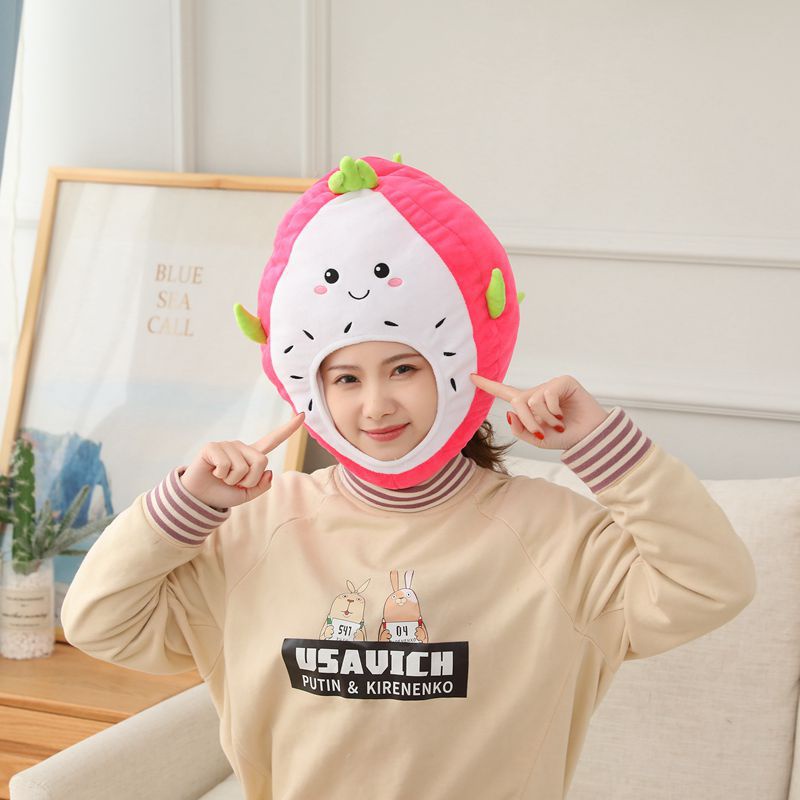 SY1 ผลไม้หมวก Plush พีชกล้วยสีส้มคอสเพลย์ Plush หมวกของเล่นตุ๊กตาตุ๊กตาของขวัญสําหรับเด็กสาวน่ารัก Phot - รูปที่ 4