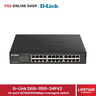 D-Link DGS 1100-24PV2 (สวิตซ์) 24-port 10/100/1000Mbps managed switch