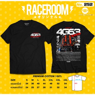 RACEROOM เสื้อยืดคอกลม สีดำ ไม่ย้วย Cotton100 Mitsubishi-252