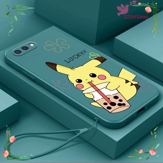 เคส Huawei Y5p Y6p Y7p Y9 Y9s Y9 Prime 2019 เคสโทรศัพท์ ซิลิโคน TPU นิ่ม เรียบง่าย น่ารัก ปิกาจู ขอบตรง เคสป้องกัน