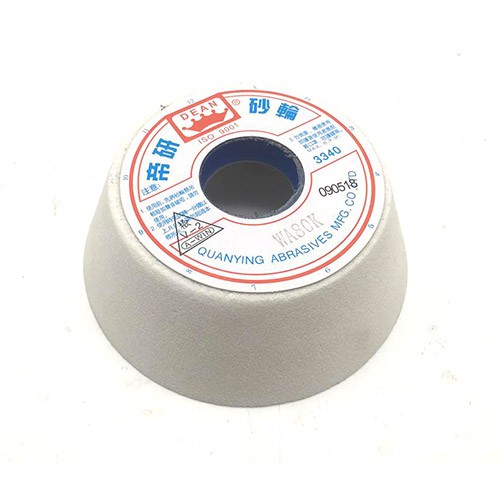 หินเจียรสีขาวทรงถ้วย หินเจียขนาด125x45x32มม. หินเจียรถ้วย
