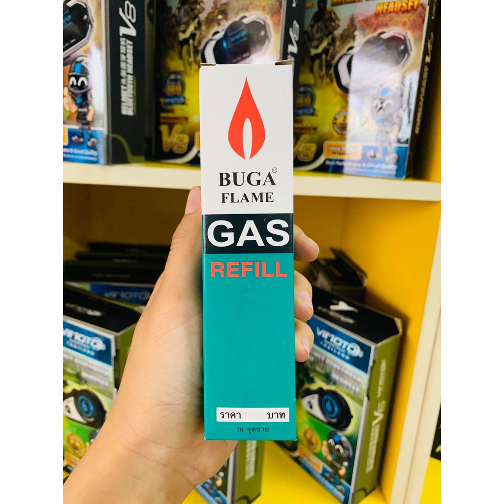 แก๊สกระป๋อง🔥ส่งด่วน!🔥[1 กระป๋อง] แก๊สเติมไฟแช็ค BUGA  GAS REFILL - 1