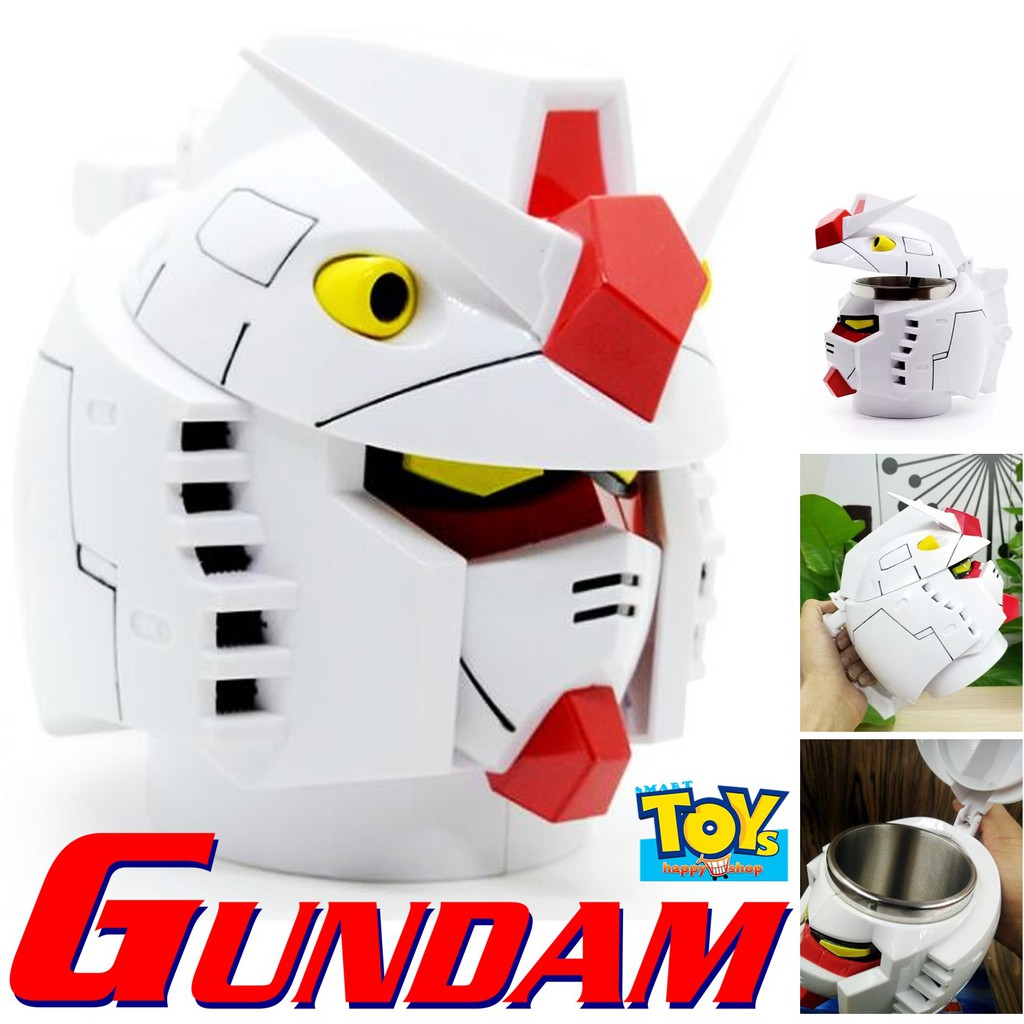 แก้วน้ำกันดั้มเก็บความร้อนและเย็นดีไซน์พิเศษพร้อมฝาปิด Gundam Space Warrior Cup Limited Edition