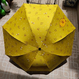 ร่มพับ 3 ตอน ร่มกันฝน ร่มกันแดด ร่มกันยูวี ร่มกันUV ร่มพับได้ ร่ม uv Umbrella yellow duck 1คัน