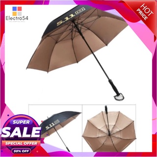 GOLF Umbrella UV 511 สีดำผ้าร่มสองชั้น ร่มขนาดใหญ่โครงร่มเป็นไฟเบอร์ แข็งแรง ทนทาน เคลือบสารกัน UV ด้านในอีกชั้นBlack)