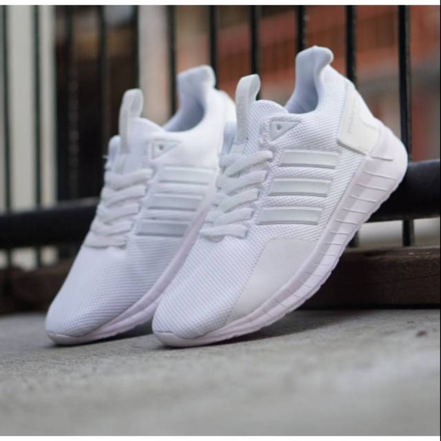 Putih รองเท้า ADIDAS QUESTAR RIDE FULL WHITE 37-44 รองเท้าผ้าใบ UNISEX COUPLE สีขาว