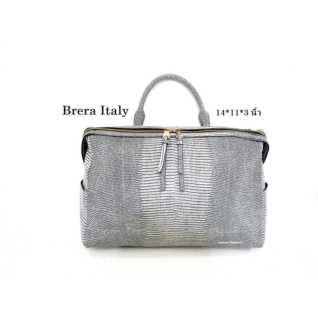 กระเป๋ามือสอง กระเป๋าหนังแท้ แบรนด์แท้ กระเป๋าใบใหญ่ Brera Italy