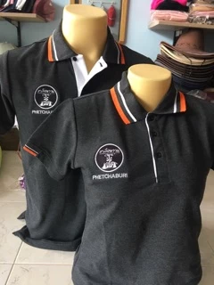 เสื้อโปโลปักหน้าหลัง โลโก้ บริษัท ตามสั่ง