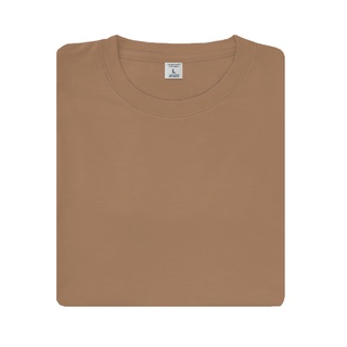 nibbana เสื้อยืดคอกลมผ้า cotton 100% สีน้ำตาลอ่อน