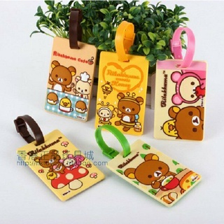 GENUINE RILAKKUMA 3D SILICONE RETRO SUITCASE TRAVEL LABEL LUGGAGE NAME TAG 8389